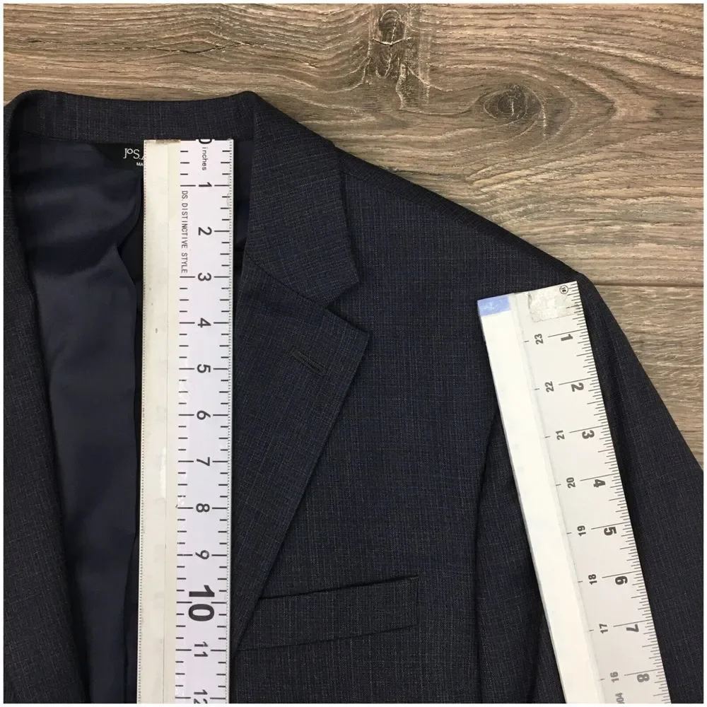 JOS A BANK Mens Blazer Sport Coat Casual Suit Jacket Size 42L Slim Fit Wool Suit